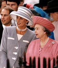 Princess Diana and Her Majesty Queen Elizabeth II