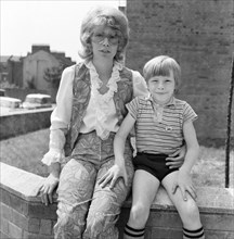 Pat Andrews with her and Brian Jones's son, Mark