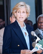 Diana, Princess of Wales four day visit to Angola, the former Portuguese colony torn apart by 20