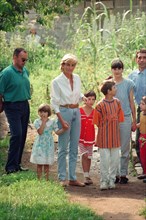 Diana, Princess of Wales makes a three day visit to Bosnia - Herzegovina as part of her campaign to