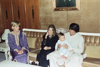 Princess Diana with Imran and Jemima Khan in Lahore, Pakistan. 23th May 1997.