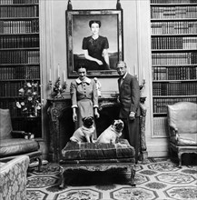 The Duke and Duchess of Windsor with their two dogs Trooper and Disry
