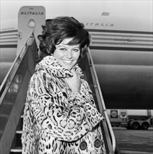 Claudia Cardinale, Actress, London Heathrow Airport, 20th February 1965.