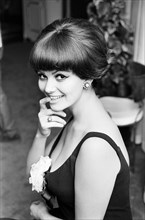 Claudia Cardinale, Italian film actress aged 24 years old, pictured at her hotel in London,