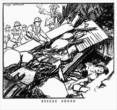 Rescue Squad 25th September 1940 

Drawn by George Whitelaw for the Daily Herald  as the Allies