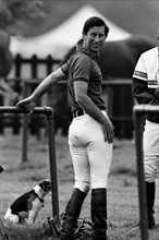 The Prince of Wales at a polo match. 1985