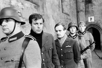 Colditz, Photo-call for new BBC television series, actors pose for the cameras on first day of