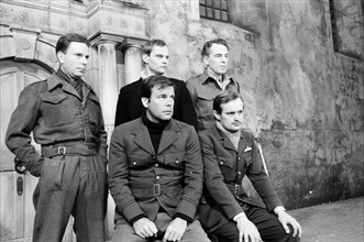 Colditz, Photo-call for new BBC television series, actors pose for the cameras on first day of