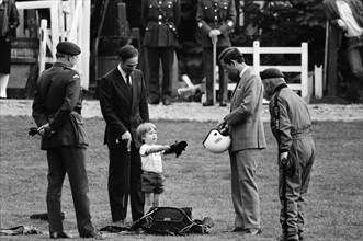 The Red Devils Appeal Fund at Kensington Palace. Prince William and Prince Charles, Prince of Wales