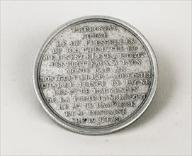 Medal of the 3rd aerial journey by balloon, 19th January 1784