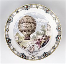 Plate tribute to the Montgolfier brothers