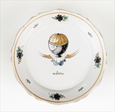 Plate designed for the flight of Charles and Robert on 1st Decembre 1783