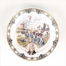 Assiette décoré d'un hommage au général Jourdan
