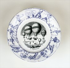 Plate celebrating the New Year in 1868