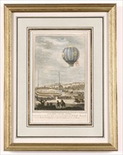 Third balloon flight by man on board the Flesselle in Lyon on 19th January 1784