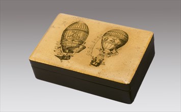 Casket with two hot-air balloons design