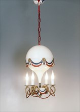 Chandelier with four lights, in the shape of a hot-air balloon