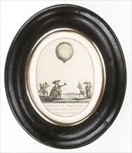 Balloon taking off from the Champs de Mars on 27th August 1783, fell the same day in Gonasse