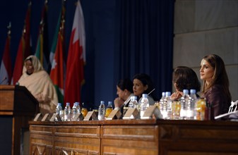 Fatima Bashir during a speech, November 2002