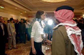 La reine Rania de Jordanie, novembre 2002