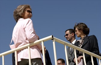 Juan Carlos et la Reine Sophie en visite à Palmyre, octobre 2003