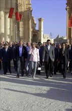 Juan Carlos and Sophia of Spain in the archaeological city of Palmyra