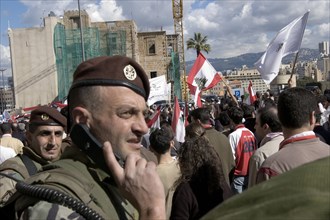 Rassemblements une semaine après l'assassinat de Rafiq Hariri, février 2005