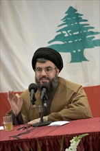 Le secrétaire général du Hezbollah Hassan Nasrallah, mars 2005