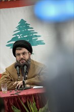Sheikh Hassan Nasrallah, chief of the Shi'ite Muslim group of Hezbollah
