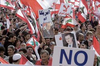 Vast crowd in Beirut backs a role for Syria