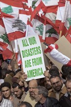 Vast crowd in Beirut backs a role for Syria