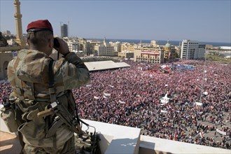 The largest Anti-Syrian demonstration in Beirut