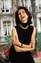 Dayle Haddon at the Plaza Athénée of Paris