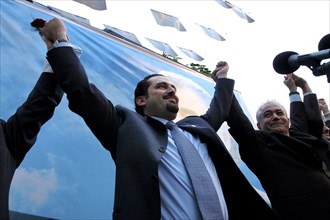 Saad Hariri lors des élections législatives au Liban, mai 2005