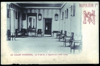Native home of Napoleon I in Ajaccio. Paternal living room.