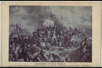 Napoleon's first battle on the islands of Sardinia. January 1793.