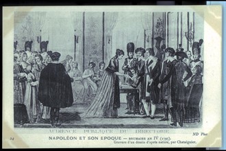 Napoléon Bonaparte. Audience publique du Directoire.