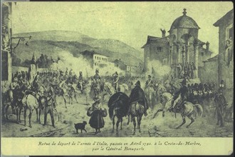 Revue de départ de l'armée d'Italie par le général Bonaparte.