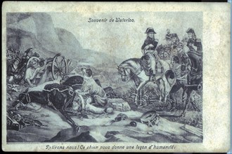 Napoléon Bonaparte à Waterloo.
