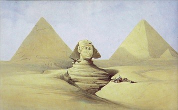 Sphinx et pyramides.