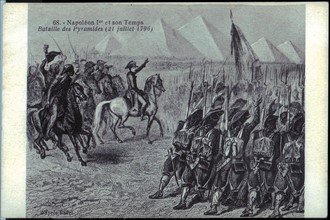 Napoléon Bonaparte. 
Bataille des pyramides.