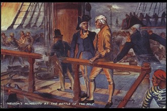 L'amiral Nelson lors de la bataille du Nil.