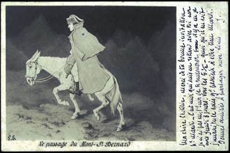 Napoléon Bonaparte.
Le passage du Mont Saint-Bernard.