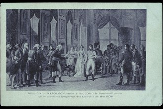 Napoléon Bonaparte reçoit le Senatus-Consulte.