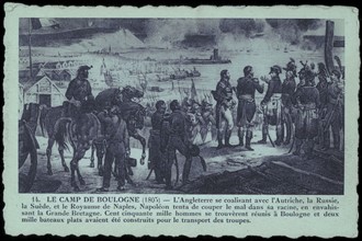 Napoléon Bonaparte au camp de Boulogne.