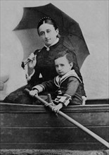 Eugénie de Montijo and her son Louis Napoléon Bonaparte