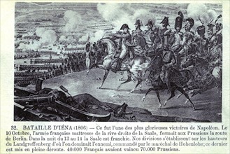 Napoleon I giving orders at the Battle of Jena.