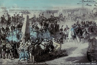 Napoléon 1er : La colonne de Rosbach renversée par l'armée française.