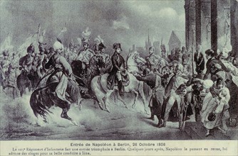 Napoleon I entering Berlin.