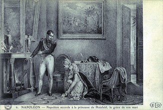 Napoleon I pardoning the husband of Princess Hatzfeld.